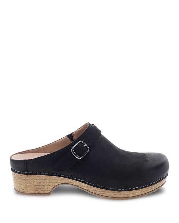 Sabots Dansko Berry Burnished Nubuck Femme Noir | FR 621OKI